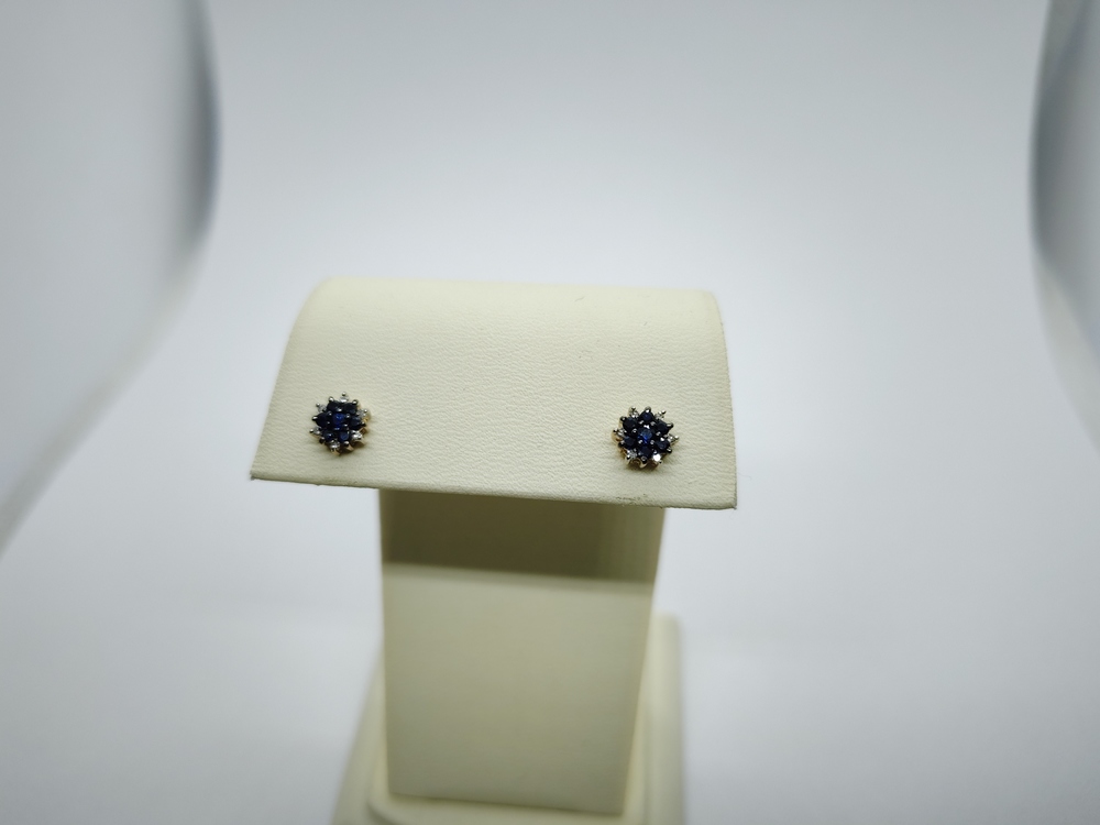 СЕРЬГИ ПУСЕТЫ Сапфир (Au 585)