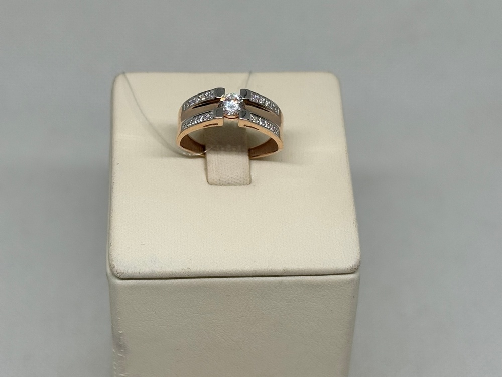 КОЛЬЦО С КАМНЯМИ (Au 585)