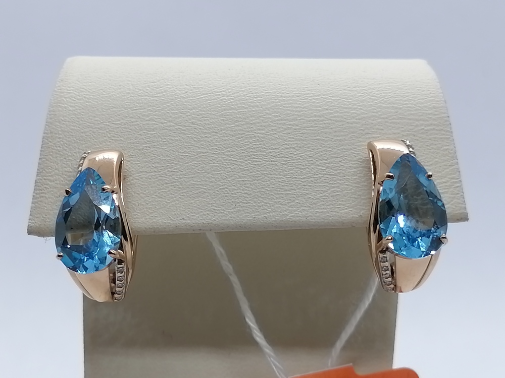 СКМИ585 СЕРЬГИ С КАМНЯМИ (Au 585)