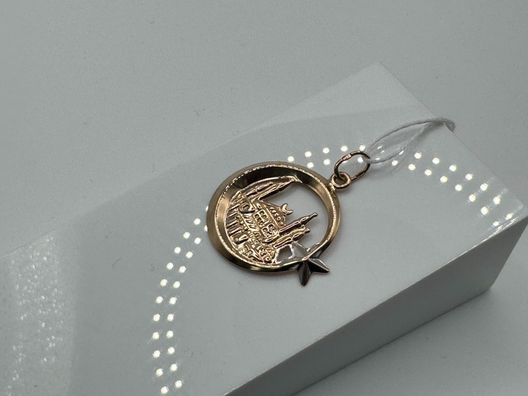 ПОДМБК585 ПОДВЕСКА МЕЧЕТЬ БЕЗ КАМНЯ (Au 585)