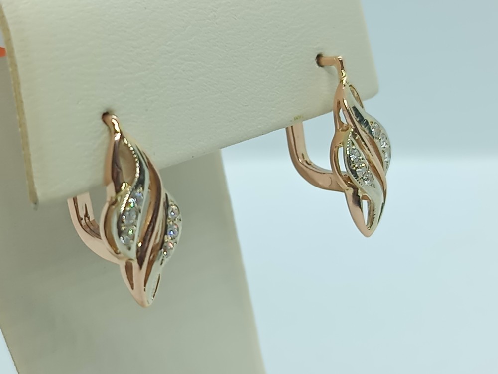 СКМИ585 СЕРЬГИ С КАМНЯМИ (Au 585)