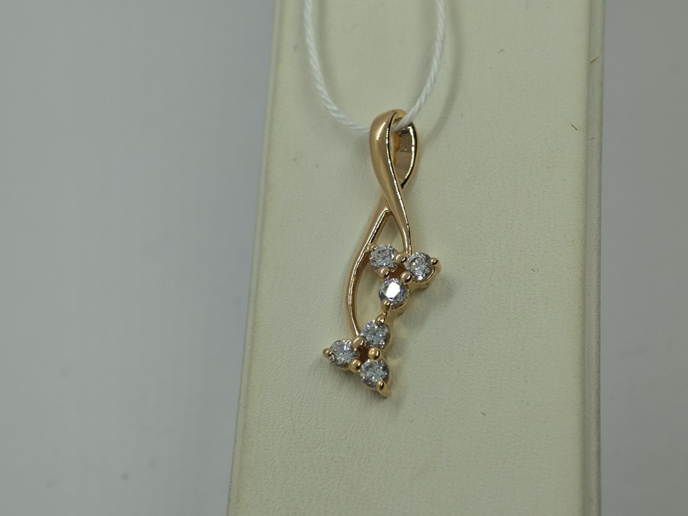 ПОДКМИ585 ПОДВЕСКА С КАМНЯМИ (Au 585)