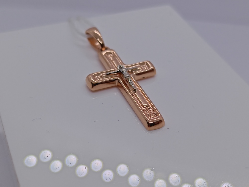 ПОДКБК585 ПОДВЕСКА КРЕСТ БЕЗ КАМНЯ (Au 585)
