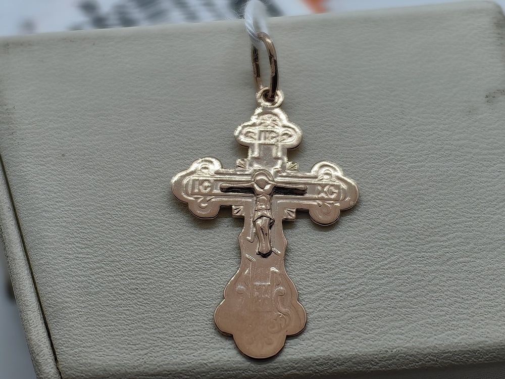 ПОДКБК585 ПОДВЕСКА КРЕСТ БЕЗ КАМНЯ (Au 585)