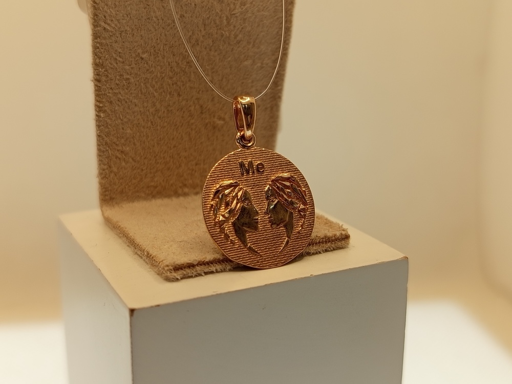 ПОДВЕСКА ЗНАК ЗОДИАКА БЛИЗНЕЦЫ (Au 585)