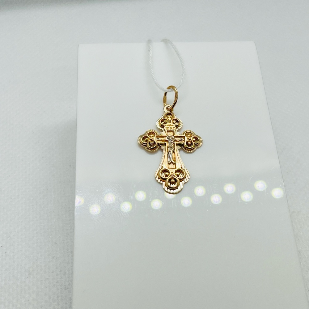 ПОДКБК585 ПОДВЕСКА КРЕСТ БЕЗ КАМНЯ (Au 585)