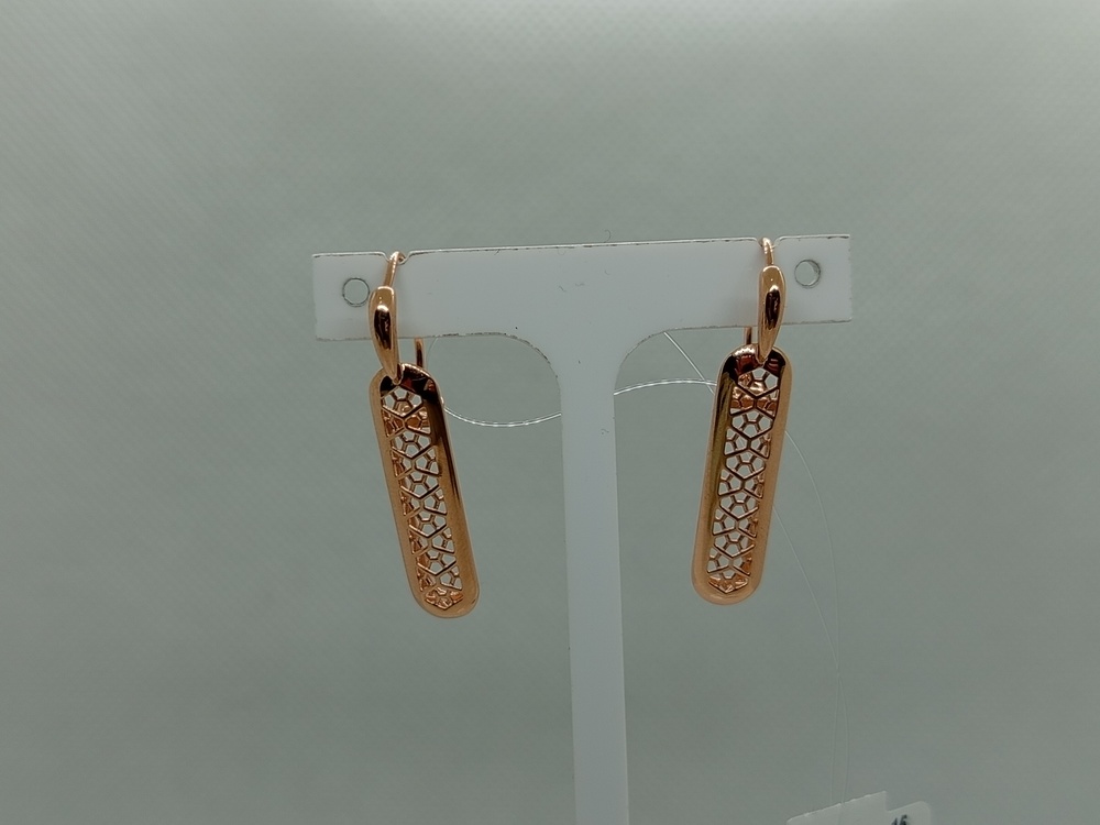 СЕРЬГИ ПЕТЕЛЬКА без камня (Au 585)