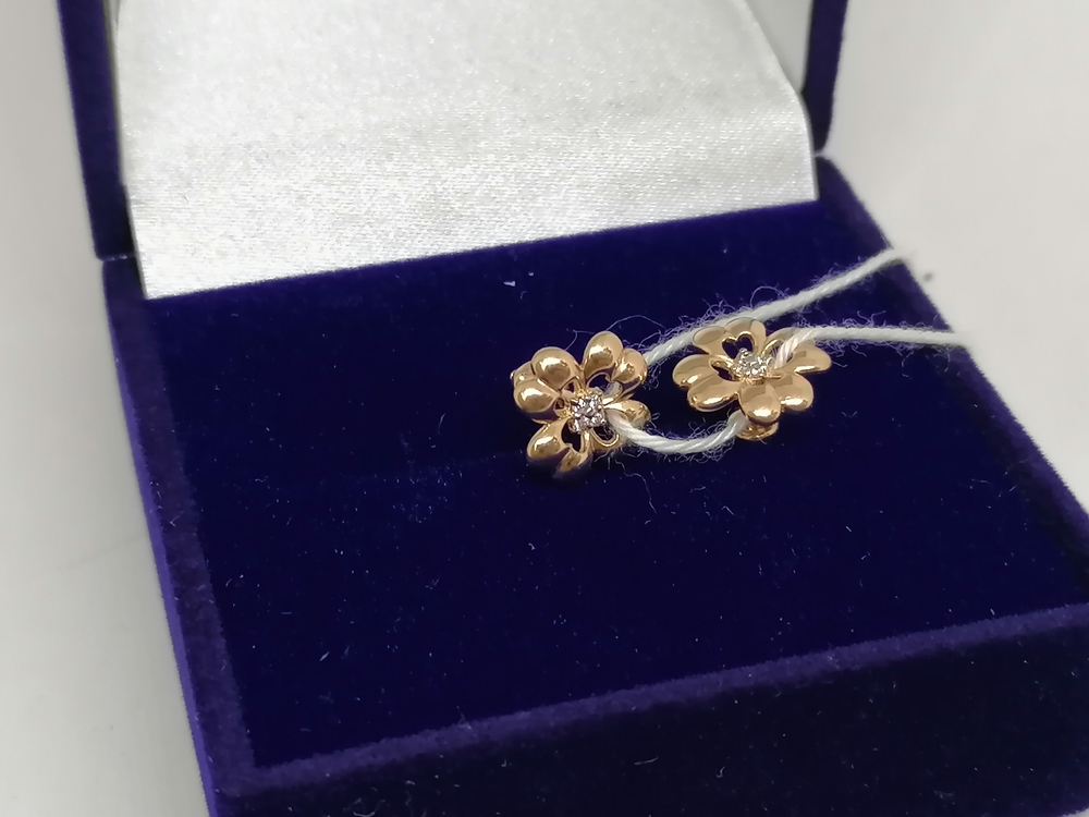 СПУС585 СЕРЬГИ ПУСЕТЫ (Au 585)