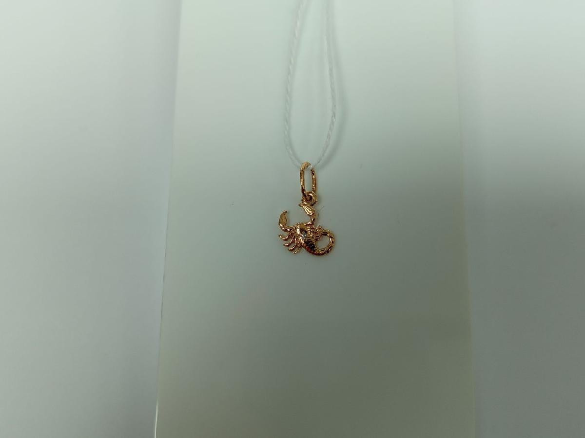 ПОДВЕСКА ЗНАК ЗОДИАКА СКОРПИОН Au 585