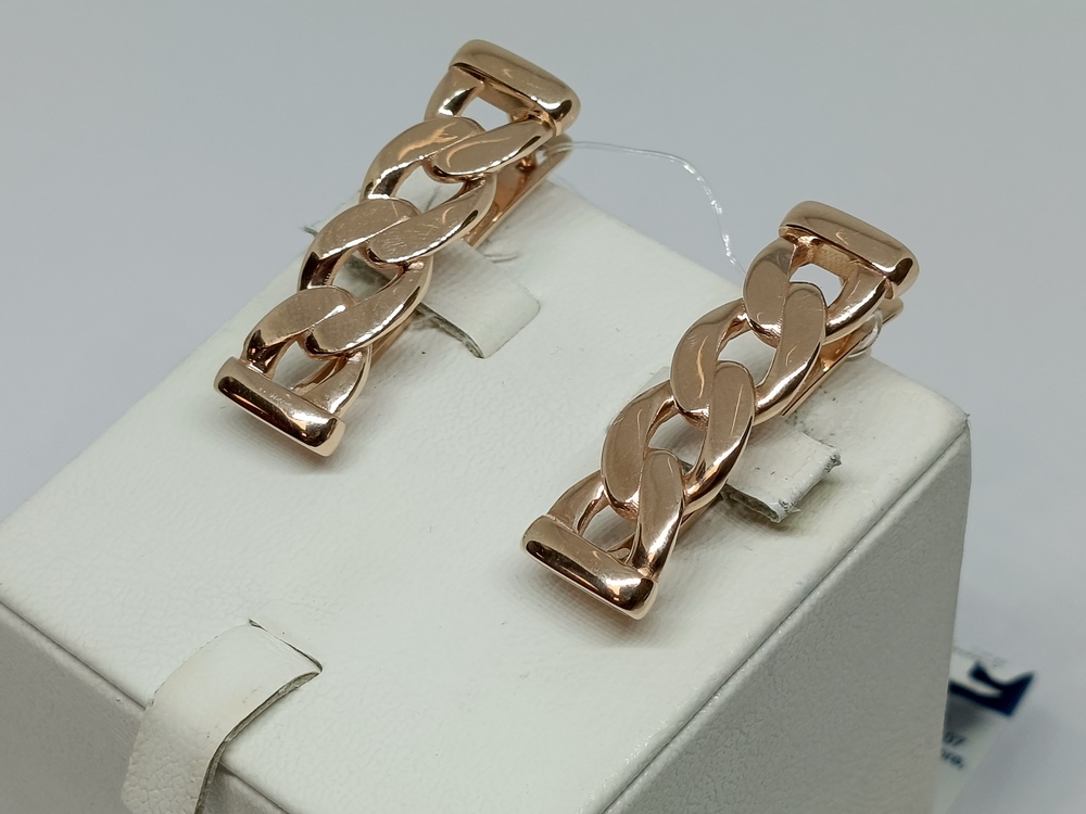 С5368 СЕРЬГИ БЕЗ КАМНЯ (Au 585)