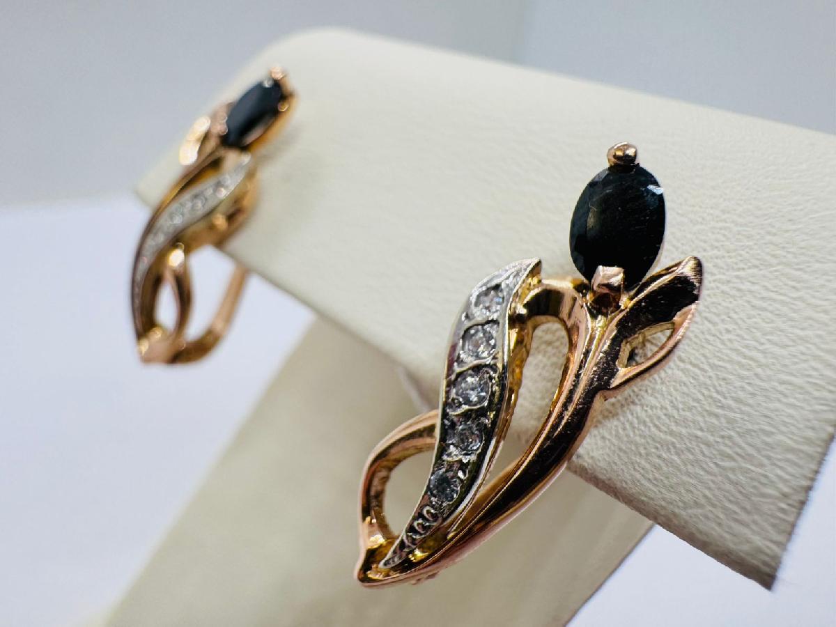 СЕРЬГИ С КАМНЯМИ (Au 585)