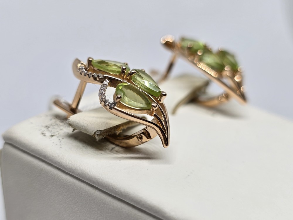 СКМИ585 СЕРЬГИ С КАМНЯМИ (Au 585)