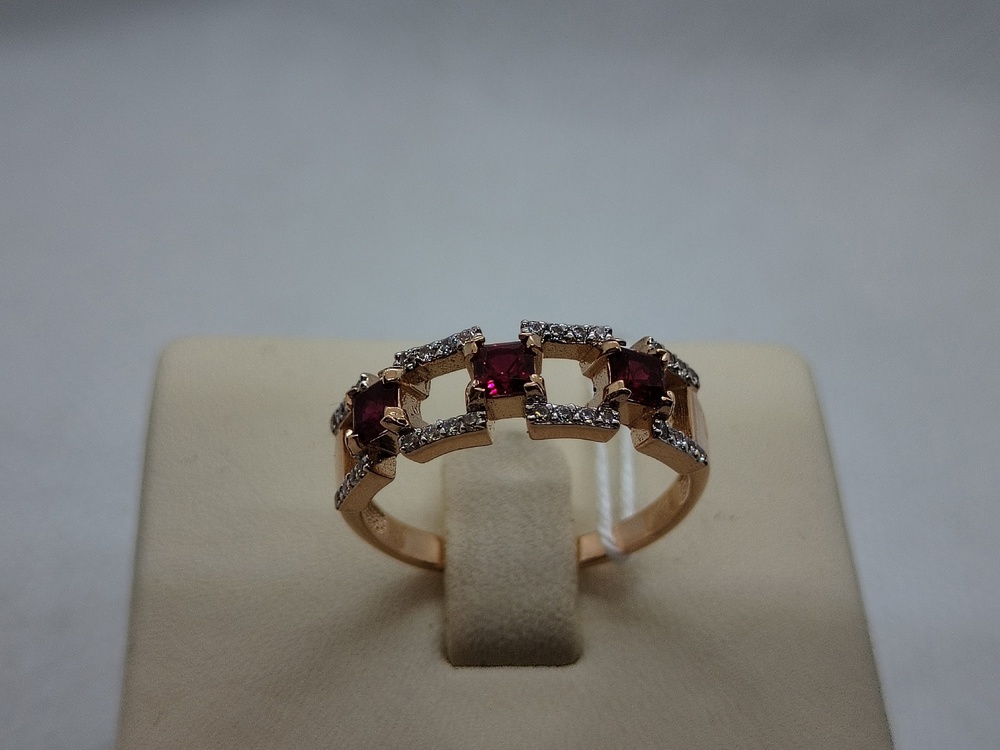 КОЛКМИ585 КОЛЬЦО С КАМНЯМИ (Au 585)