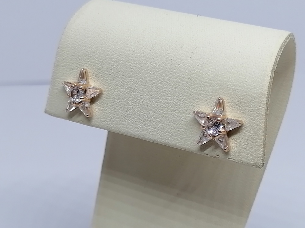 СЕРЬГИ ПУСЕТЫ с камнями (Au 585)