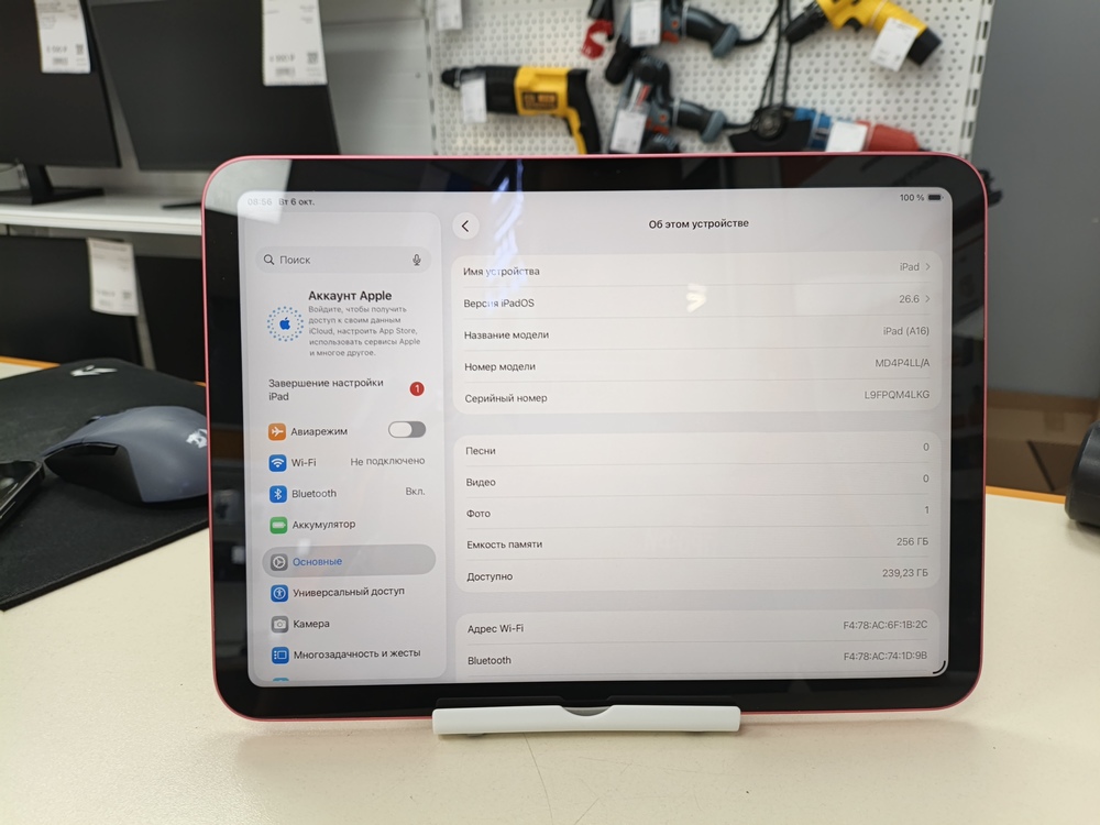 Планшет Apple iPad 11 256 ГБ (A16) 2025 A3354 (Wi-Fi)