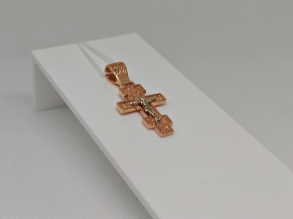 ПОДКБК585 ПОДВЕСКА КРЕСТ БЕЗ КАМНЯ (Au 585)