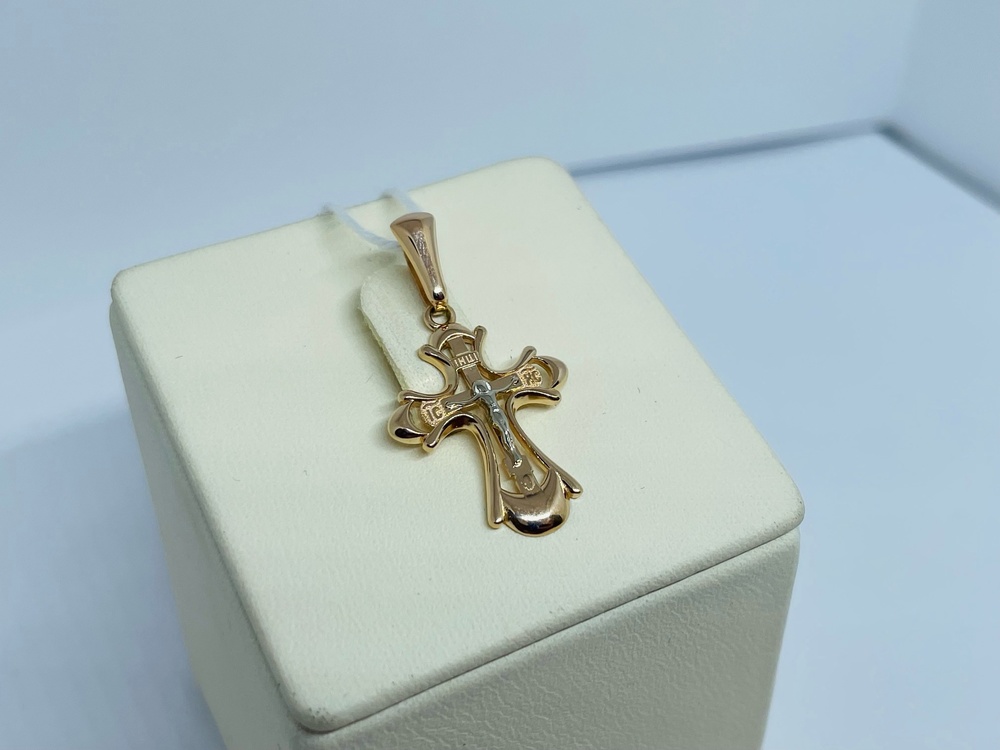 ПОДВЕСКА КРЕСТ БЕЗ КАМНЯ (Au 585)
