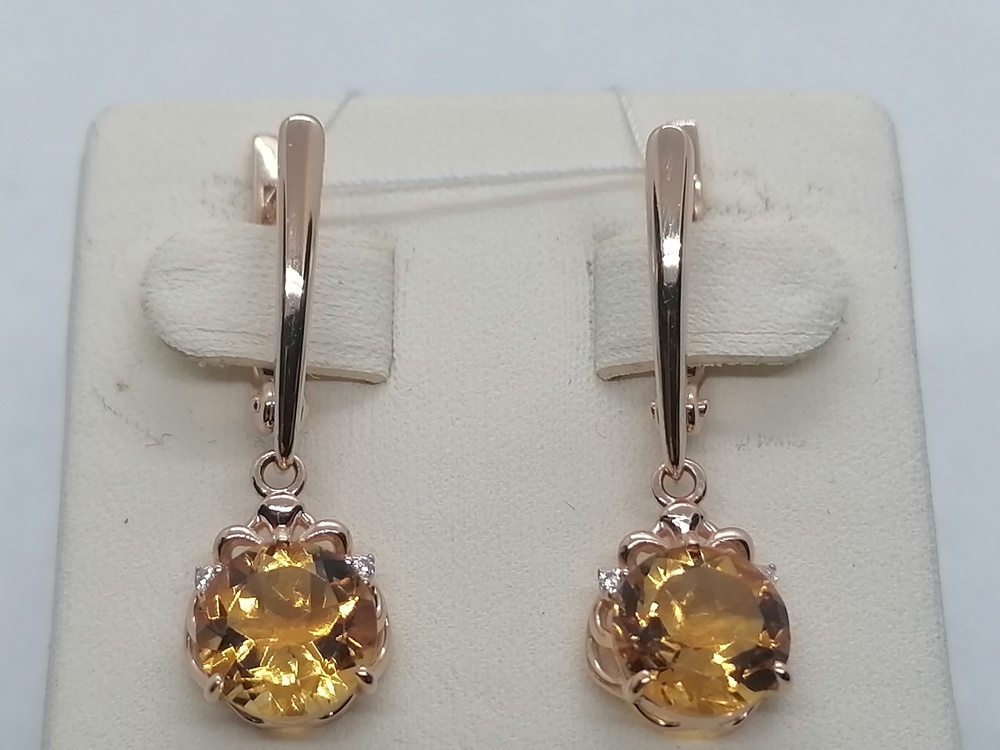 СЕРЬГИ С КАМНЯМИ (Au 585)