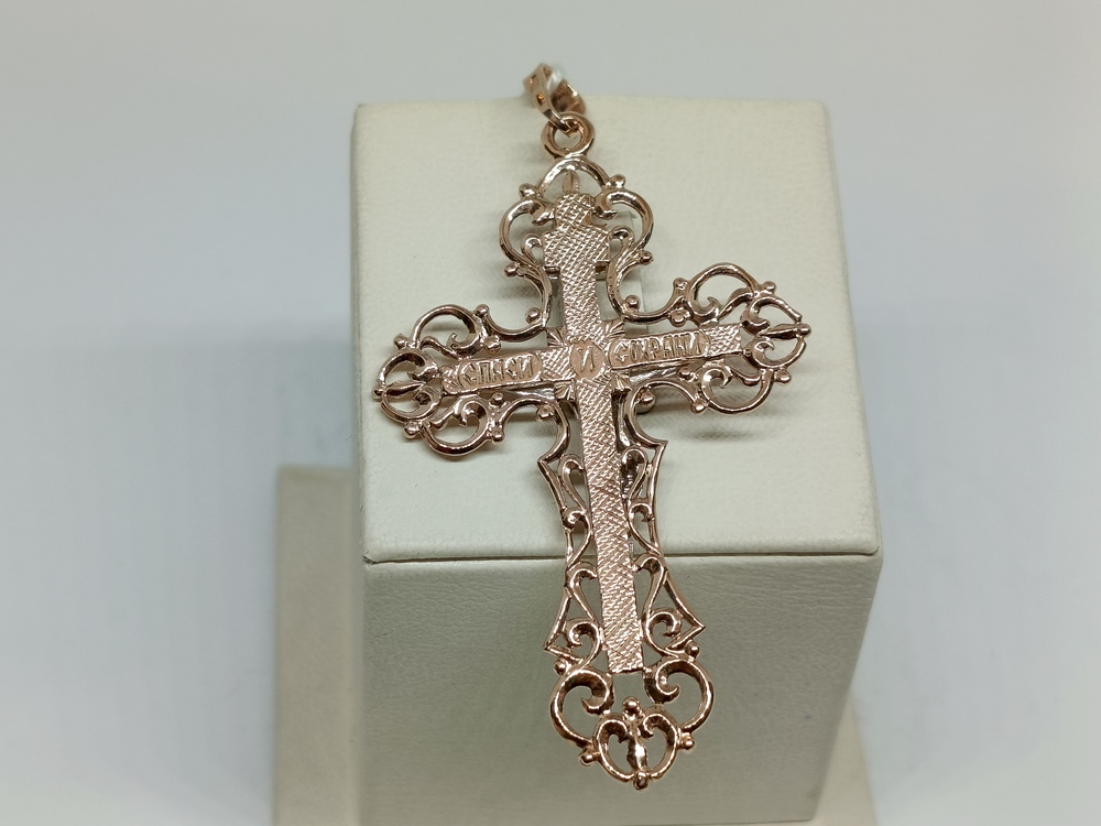 ПОДКБК585 ПОДВЕСКА КРЕСТ БЕЗ КАМНЯ (Au 585)