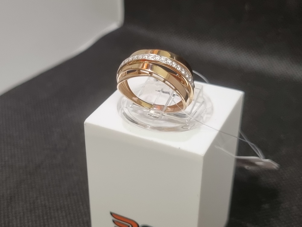 КОЛЬЦО С КАМНЯМИ (Au 585)