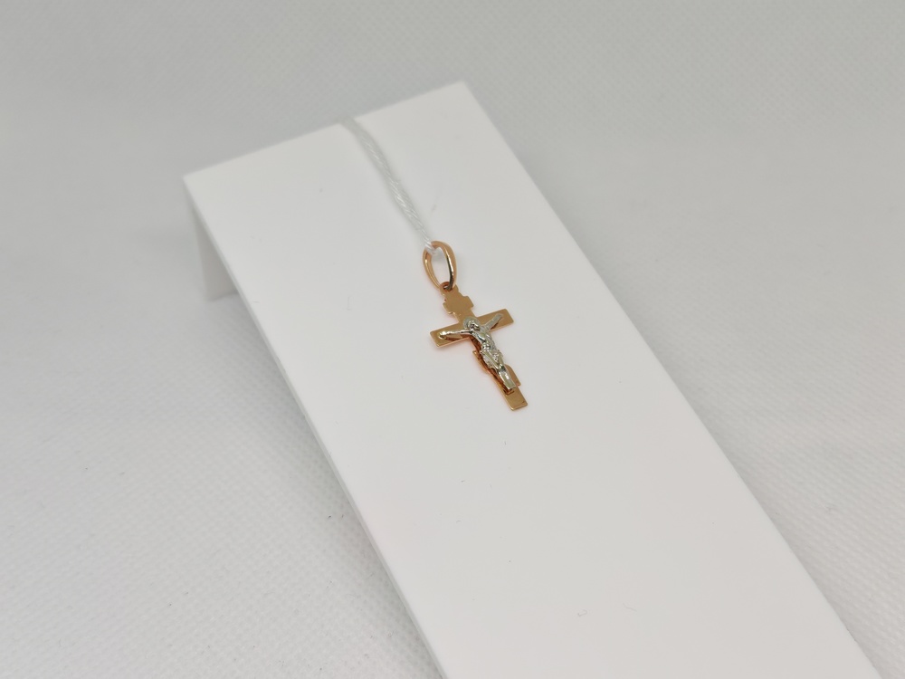 ПОДКБК585 ПОДВЕСКА КРЕСТ БЕЗ КАМНЯ (Au 585)