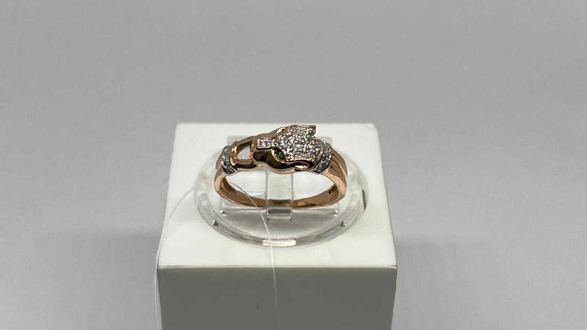 КОЛЬЦО С КАМНЯМИ (Au 585)