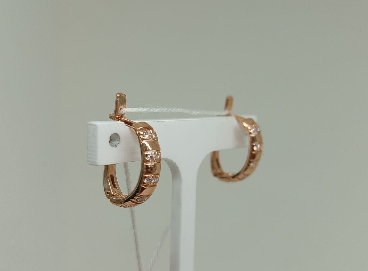 СКМИ585 СЕРЬГИ С КАМНЯМИ (Au 585)