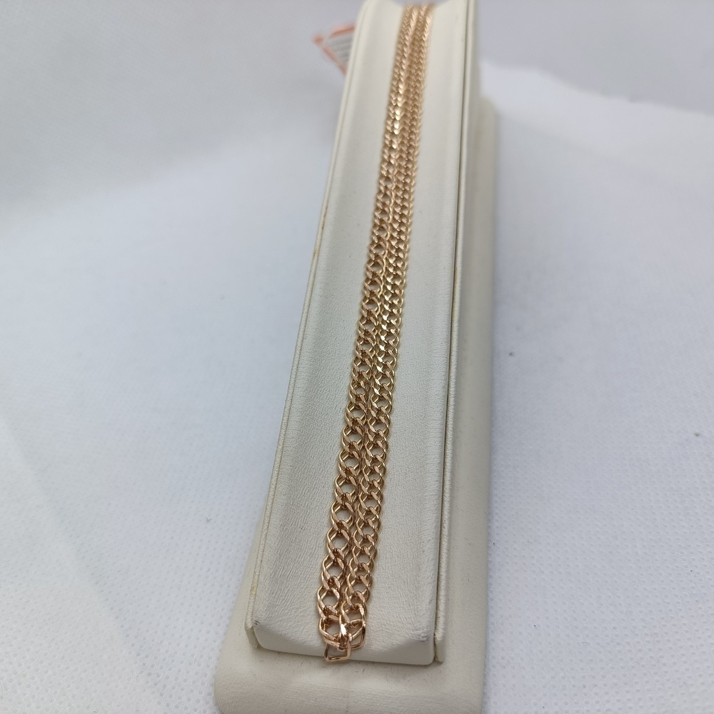 ЦЕПЬ ПУСТОТЕЛАЯ Ромб двойной (Au 585)