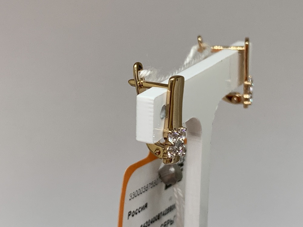 СКМИ585 СЕРЬГИ С КАМНЯМИ (Au 585)
