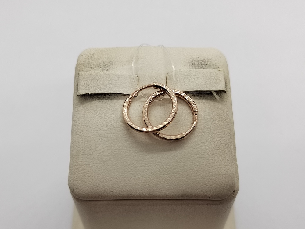 СЕРЬГИ КОНГО Рифленые (Au 585)