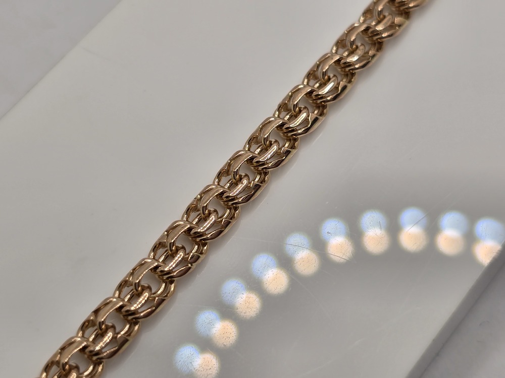 БЛБ585 БРАСЛЕТ ПОЛНОВЕСНЫЙ Бисмарк (Au 585)