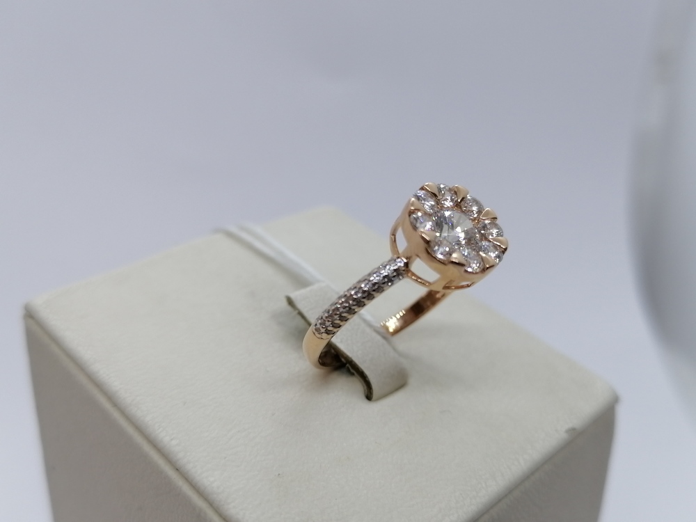 КОЛКМИ585 КОЛЬЦО С КАМНЯМИ (Au 585)