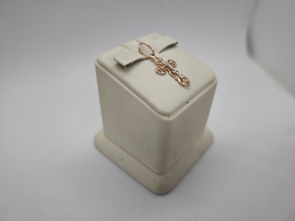 ПОДВЕСКА КРЕСТ БЕЗ КАМНЯ (Au 585)