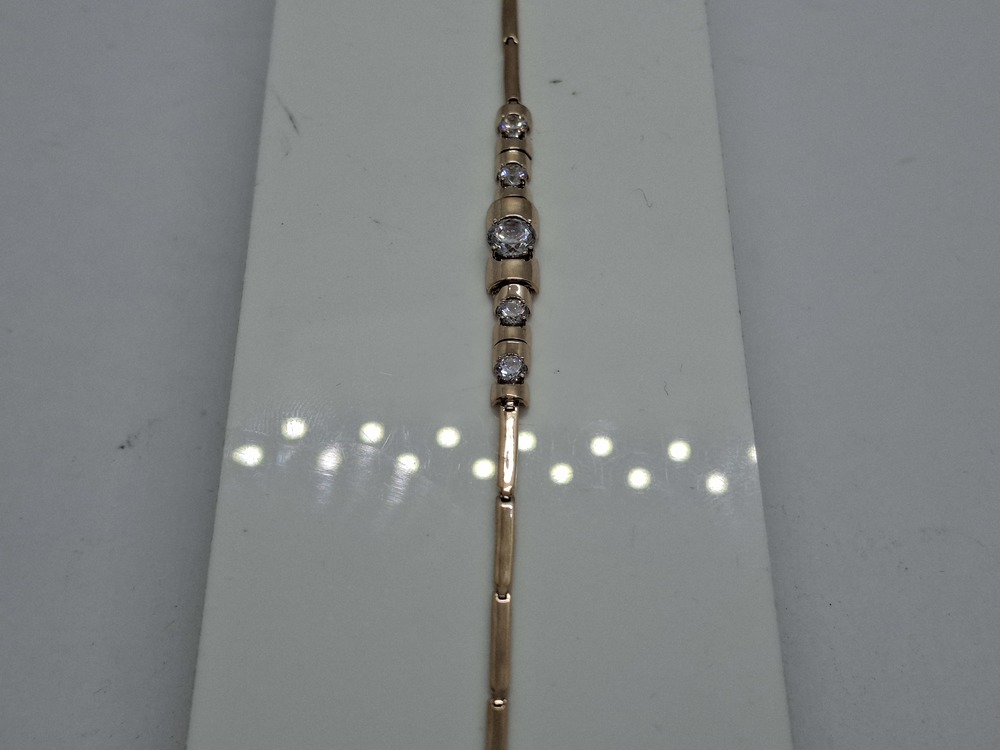 БРАСЛЕТ ФАНТАЗИЯ с камнями (Au 585)