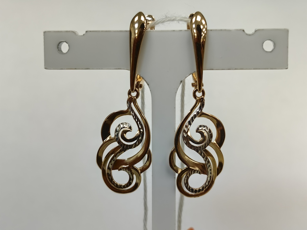 СБКМ585 СЕРЬГИ БЕЗ КАМНЯ (Au 585)