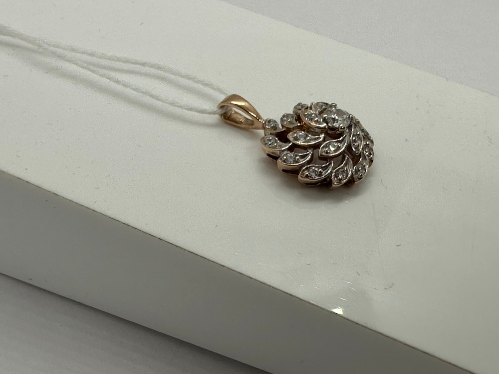 ПОДКМИ585 ПОДВЕСКА С КАМНЯМИ (Au 585)