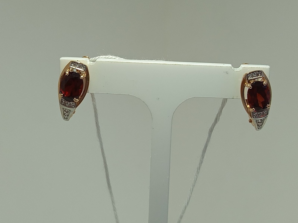 СКМИ585 СЕРЬГИ С КАМНЯМИ (Au 585)