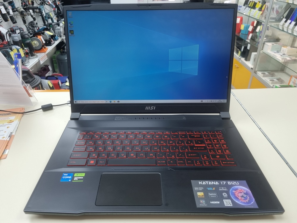 Ноутбук MSI KATANA 17 B12U; Core I5-12450H, GeForce RTX 3050, 8 Гб, 512 GB, Нет