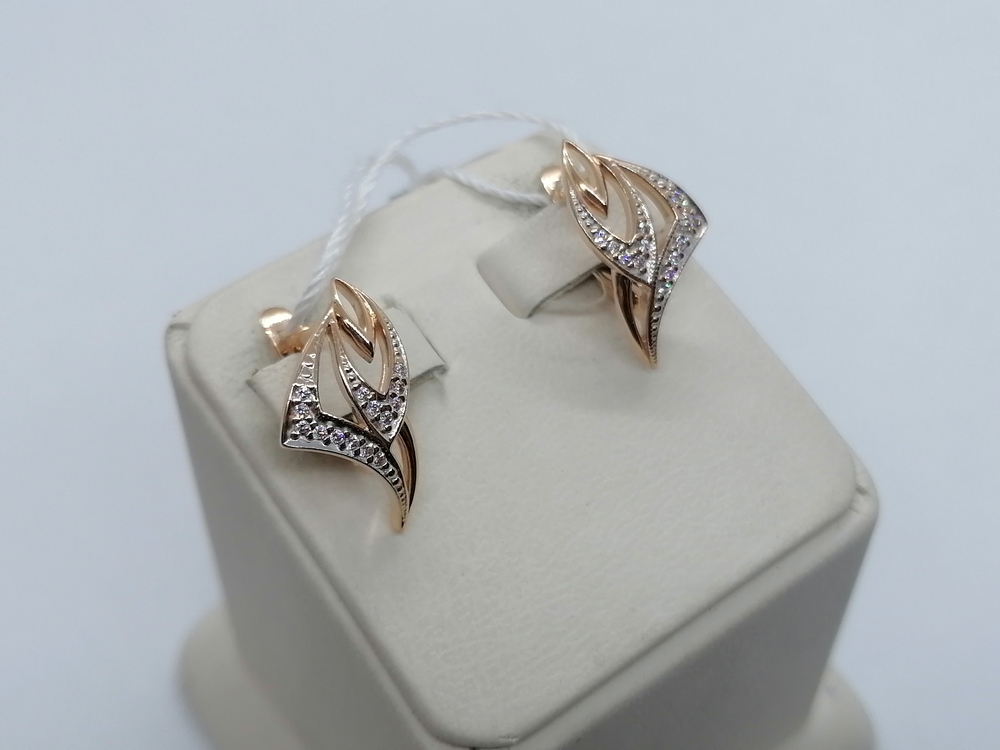 СЕРЬГИ С КАМНЯМИ (Au 585)