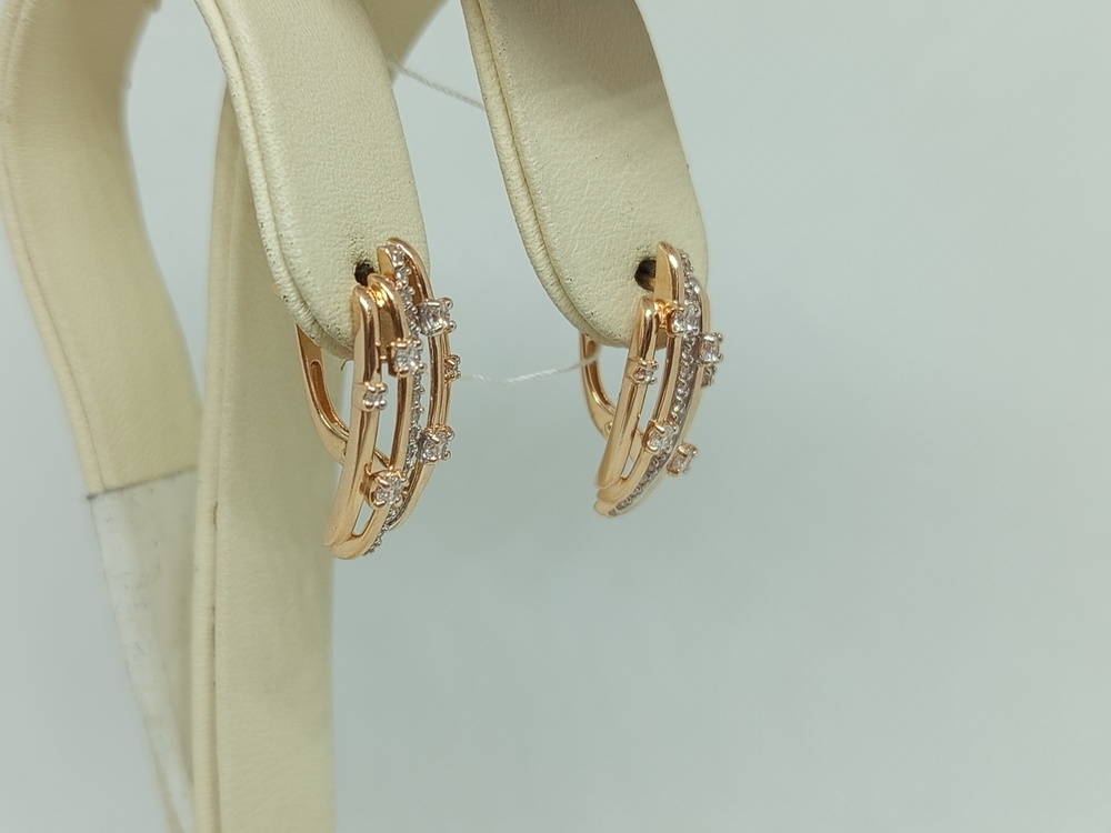 СКМИ585 СЕРЬГИ С КАМНЯМИ (Au 585)