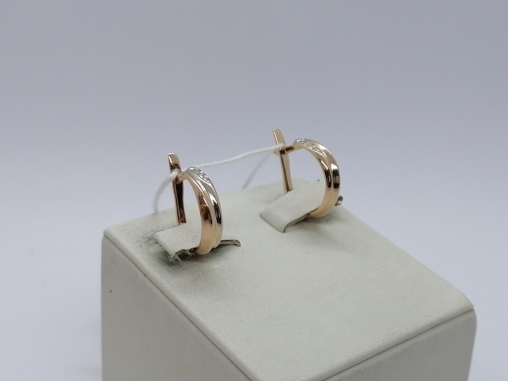 СКМИ585 СЕРЬГИ С КАМНЯМИ (Au 585)