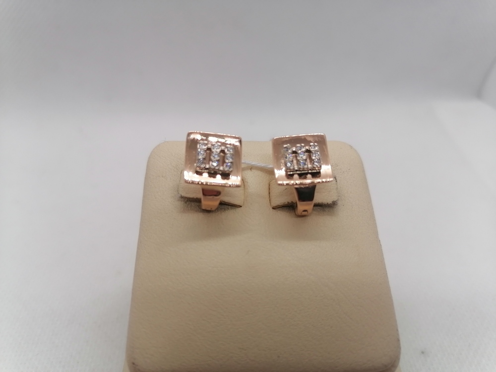 СКМИ585 СЕРЬГИ С КАМНЯМИ (Au 585)