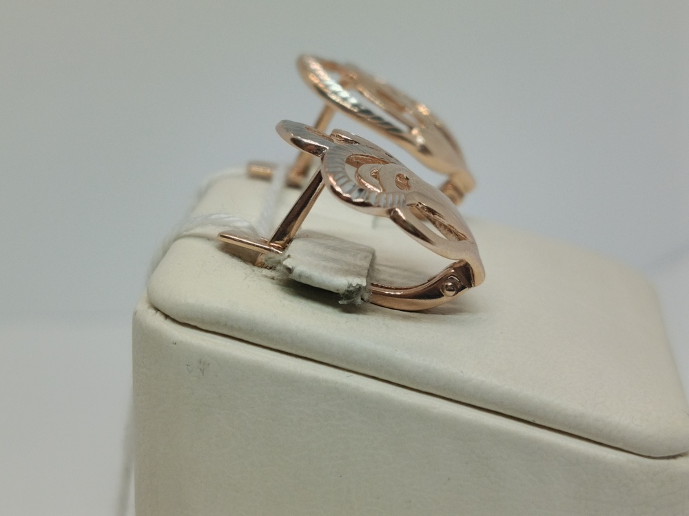 СБКМ585 СЕРЬГИ БЕЗ КАМНЯ (Au 585)