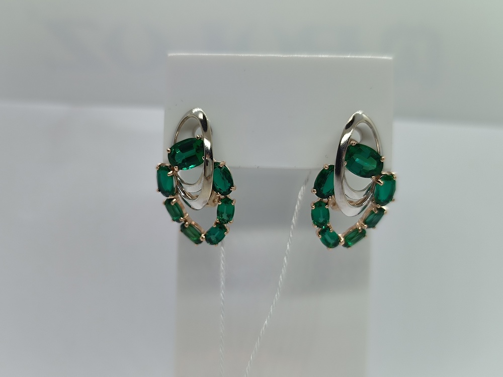 СКМИ585 СЕРЬГИ С КАМНЯМИ (Au 585)