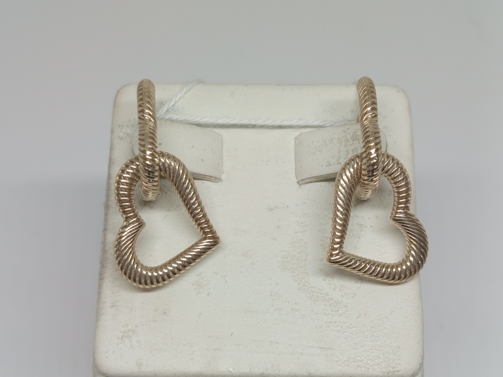 СБКМ585 СЕРЬГИ БЕЗ КАМНЯ (Au 585)