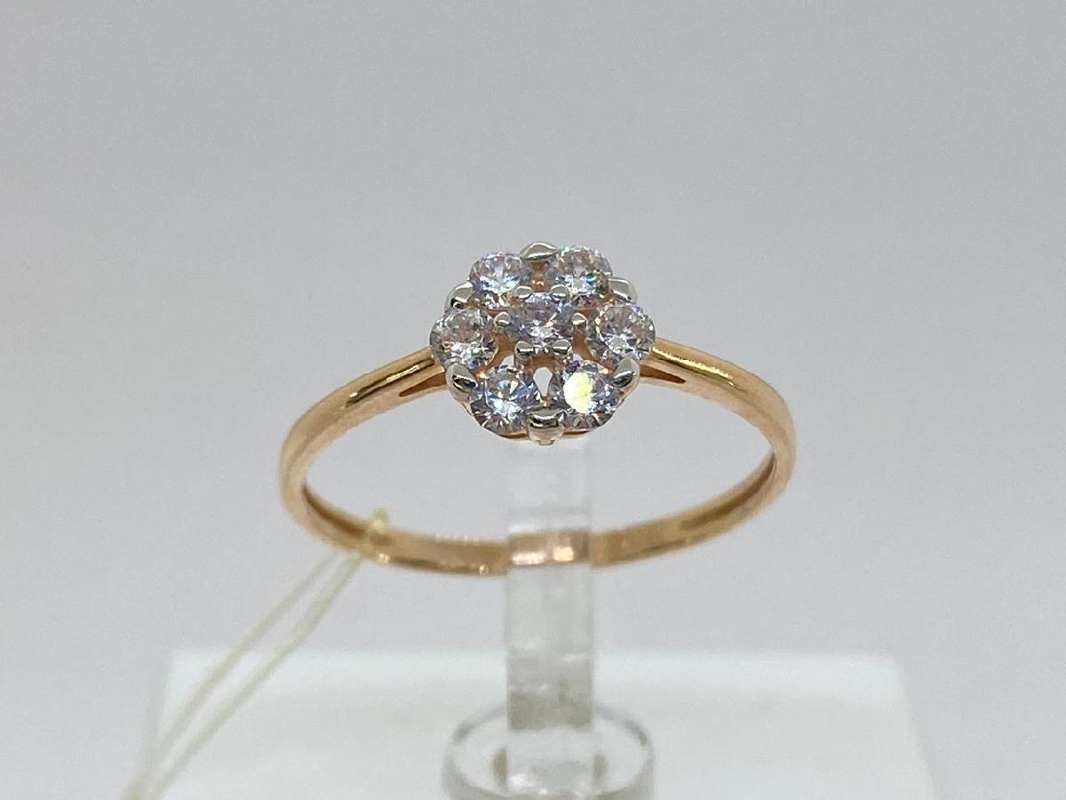 КОЛЬЦО С КАМНЯМИ (Au 585)