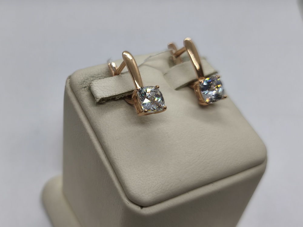 СЕРЬГИ С КАМНЕМ (Au 585)