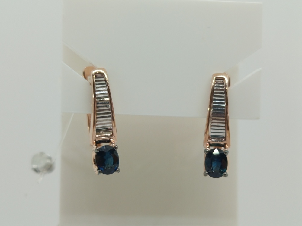 СЕРЬГИ САПФИР (Au 585)