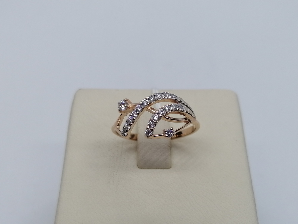 КОЛЬЦО С КАМНЯМИ (Au 585)