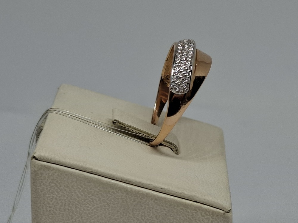 КОЛЬЦО С КАМНЯМИ (Au 585)